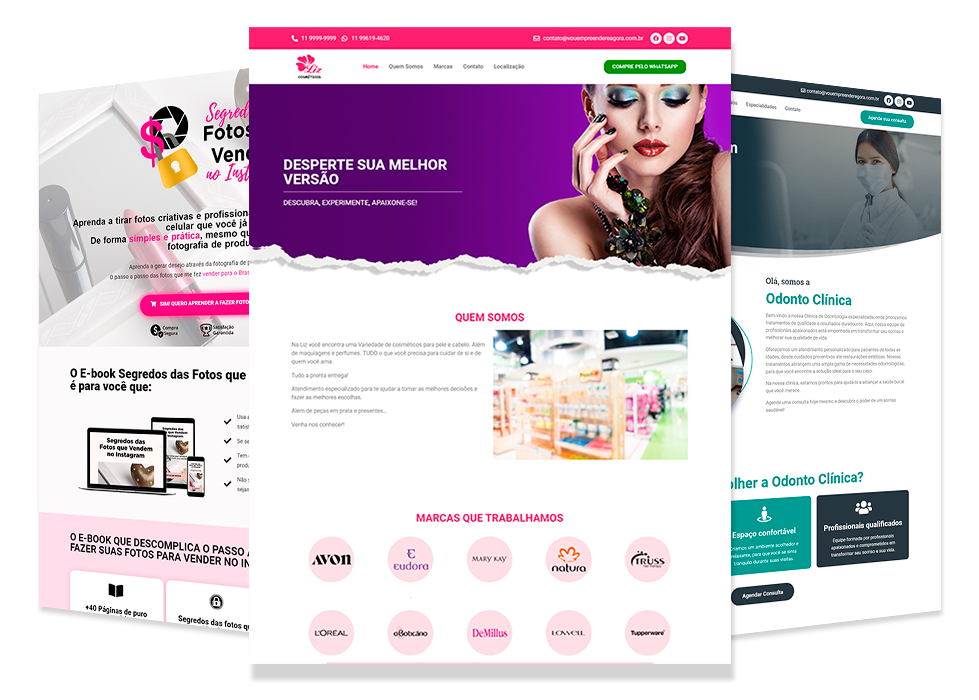 criação de sites profissionais e landing pages