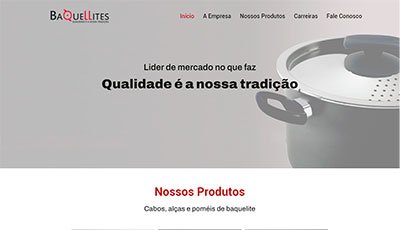 redesign do site da Baquellites