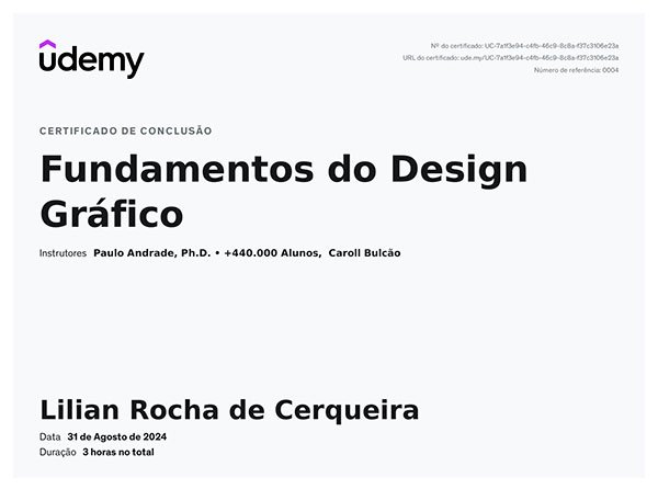 Certificado Fundamento do Design
